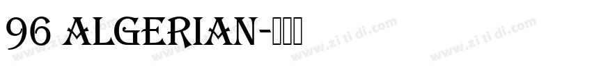 96 Algerian字体转换 96 Algerian字体转换